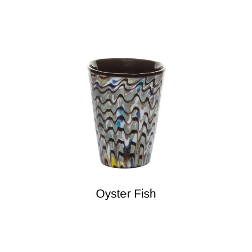Bicchiere colorato Oyster fish Mares Italesse (in vetro soffiato)