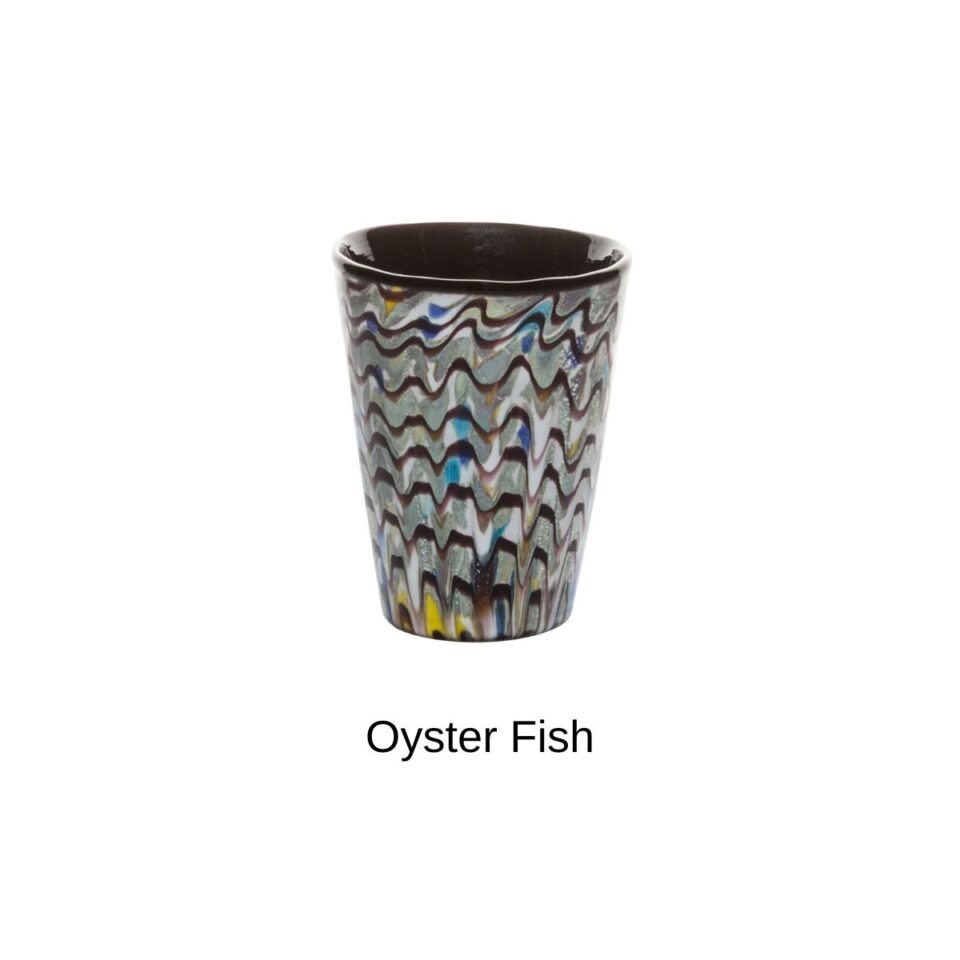 Bicchiere colorato Oyster fish Mares Italesse (in vetro soffiato)