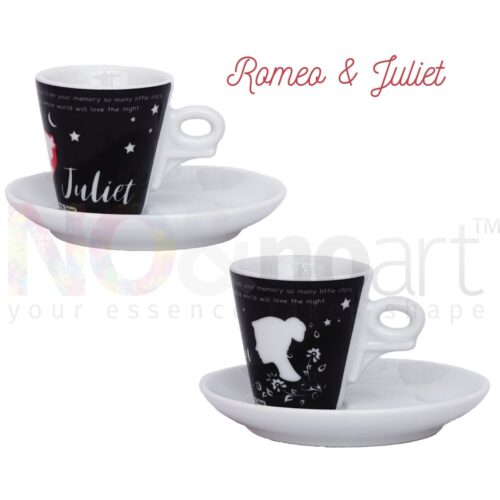 Set 2 tazzine caffè Romeo and Juliet by Ancap